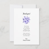 Baby shower floral lavande merci note (Devant)