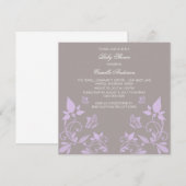 Baby shower floral Lilac Invitation (Devant / Derrière)