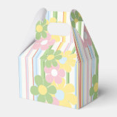Baby shower Floral Picnic Stripes Gable Favor Box Bedankdoosjes (Achterkant)