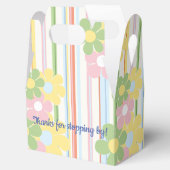 Baby shower Floral Picnic Stripes Gable Favor Box Bedankdoosjes (Geopend)