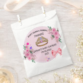 Baby shower FLORAL ROSE Favoriser les sacs (Coupé)