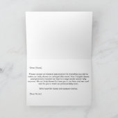 Baby shower Floral Rose Merci Note (Intérieur)