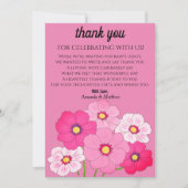 Baby shower floral rose pâle Invitation Merci (Devant)