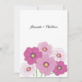 Baby shower floral rose pâle Invitation Merci (Dos)