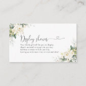 Baby shower Floral Roses Blanches Carte de douche (Devant)