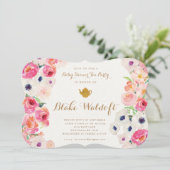 Baby shower Floral Tea Party Invitation (Debout devant)