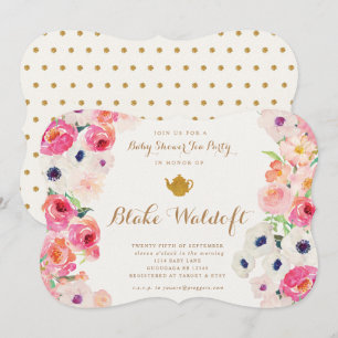Baby shower Floral Tea Party Invitation