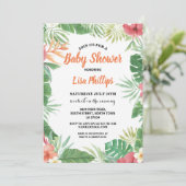Baby shower floral tropical Aloha Invitation Party (Debout devant)