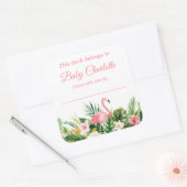 Baby shower floral tropical Étiquettes de plaque r (Enveloppe)