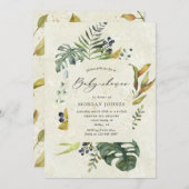 baby shower floral tropical zephyr Invitation (Devant / Derrière)