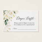 Baby shower floral vert rose blanche Raffin de cou (Devant)