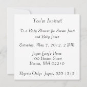 baby shower Fluffy Chick CustomizabIe Invitation (Dos)