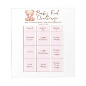 Baby shower Food Challenge Game Activiteit Notitie Notitieblok (Voorkant)