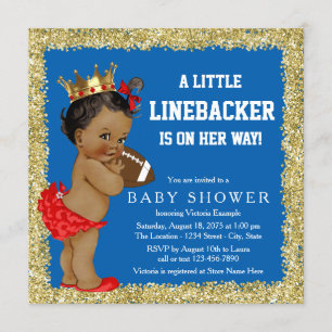 Baby shower Football meisjes Kaart