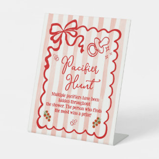 Baby Shower Fopspenen Jacht Spel Pedaalemeteekbord Reclamebord Met Voetstuk