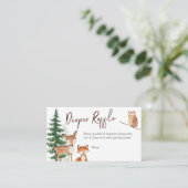 Baby shower Forêt de Bois - Carte de carafe de cou (Debout devant)