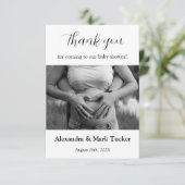 Baby shower Foto Bedankkaart (Staand voorkant)
