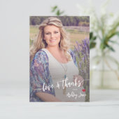 Baby shower foto moderne liefde en bedankt script (Staand voorkant)