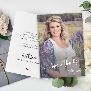 Baby shower foto moderne liefde en bedankt script