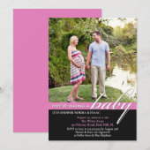 Baby shower foto platte uitnodiging (Voorkant / Achterkant)