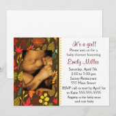 Baby shower Fotouitnodiging Herfst Herfstbladeren Kaart (Voorkant / Achterkant)