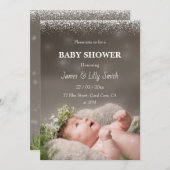 baby shower Fotouitnodiging Kaart (Voorkant / Achterkant)