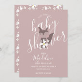 Baby shower Fox Bohemian Uitnodiging (Voorkant / Achterkant)