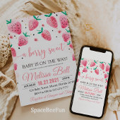 Baby shower fraise Invitation Berry Sweet Baby