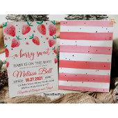 Baby shower fraise Invitation Berry Sweet Baby