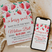 Baby shower fraise Invitation Berry Sweet Baby