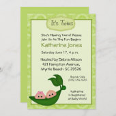 Baby shower Fraternal Twins Invitation (Devant / Derrière)