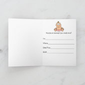 Baby shower Funny Girl Invitation Invitation Card (Intérieur)