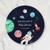 Baby shower Galaxy Boy Bedankjes Labels (Voorkant)
