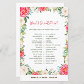 Baby shower game (Voorkant / Achterkant)