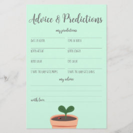 Baby shower game Advice and Predictions Flyer