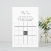 Baby shower Game Baby Bingo (Staand voorkant)