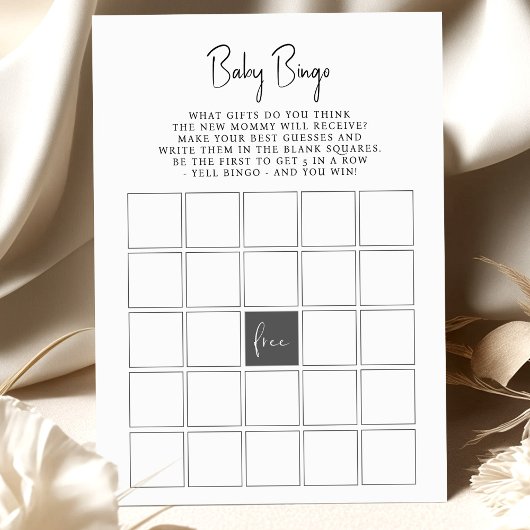 Baby shower Game Baby Bingo