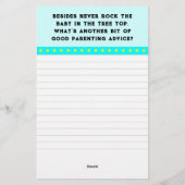 Baby shower game briefpapier (Achterkant)