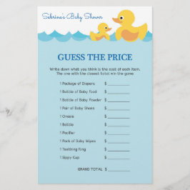 Baby shower game in Cute Rubber Duck Theme