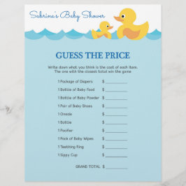 Baby shower game in Cute Rubber Duck Theme