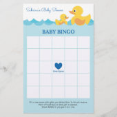 Baby shower game in Cute Rubber Duck Theme Flyer (Voorkant)