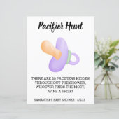 Baby shower Game Pacifier-jacht (Staand voorkant)