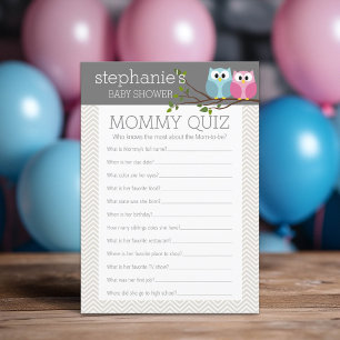 Baby shower Game - Wie kent mama beste Quiz