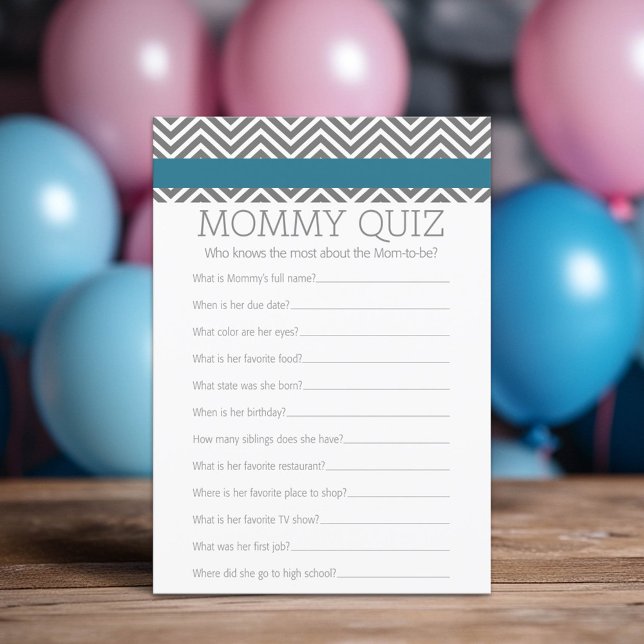 Baby shower Game - Wie kent mammie het beste (Custom Shower Game)
