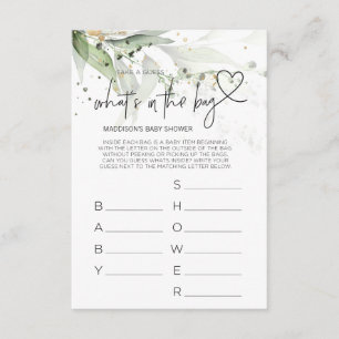 baby shower Games Gender Neutral Baby shower Card Informatiekaartje