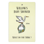 Baby shower Games Memory Boards Mini Klembord (Achterkant)