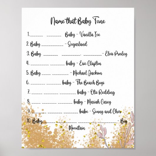 Baby shower Games Poster (Voorkant)