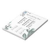 Baby shower Games Waterverf Stusty Blue Floral Notitieblok (Gedraaid)