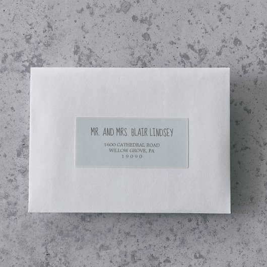 Baby shower Garçon bleu et gris Étiquette de adres