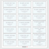 Baby shower Garçon bleu et gris Étiquette de adres (Feuille)